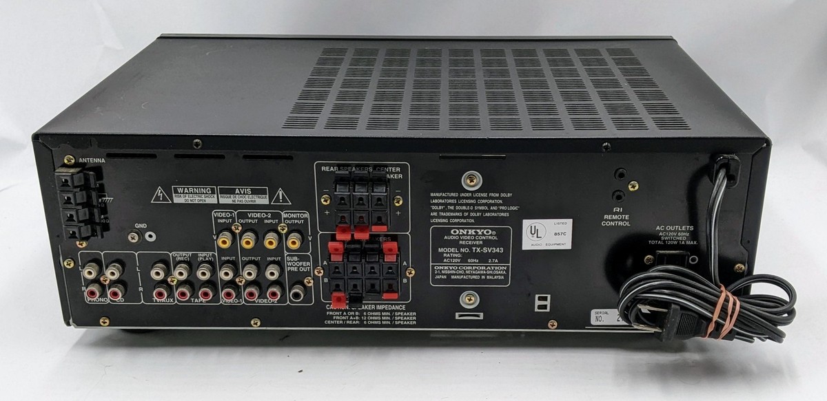 Onkyo TX-SV343 Audio Video Receiver | eBay