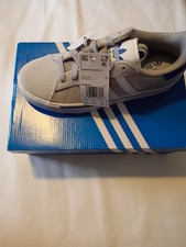 Adidas Campus VULC J Grey/white/blue SIZE 5  Youth  IH8039