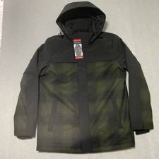 Pendleton Hooded Softshell  Wool Blend Jacket Removeable Hood Size M Green NWT