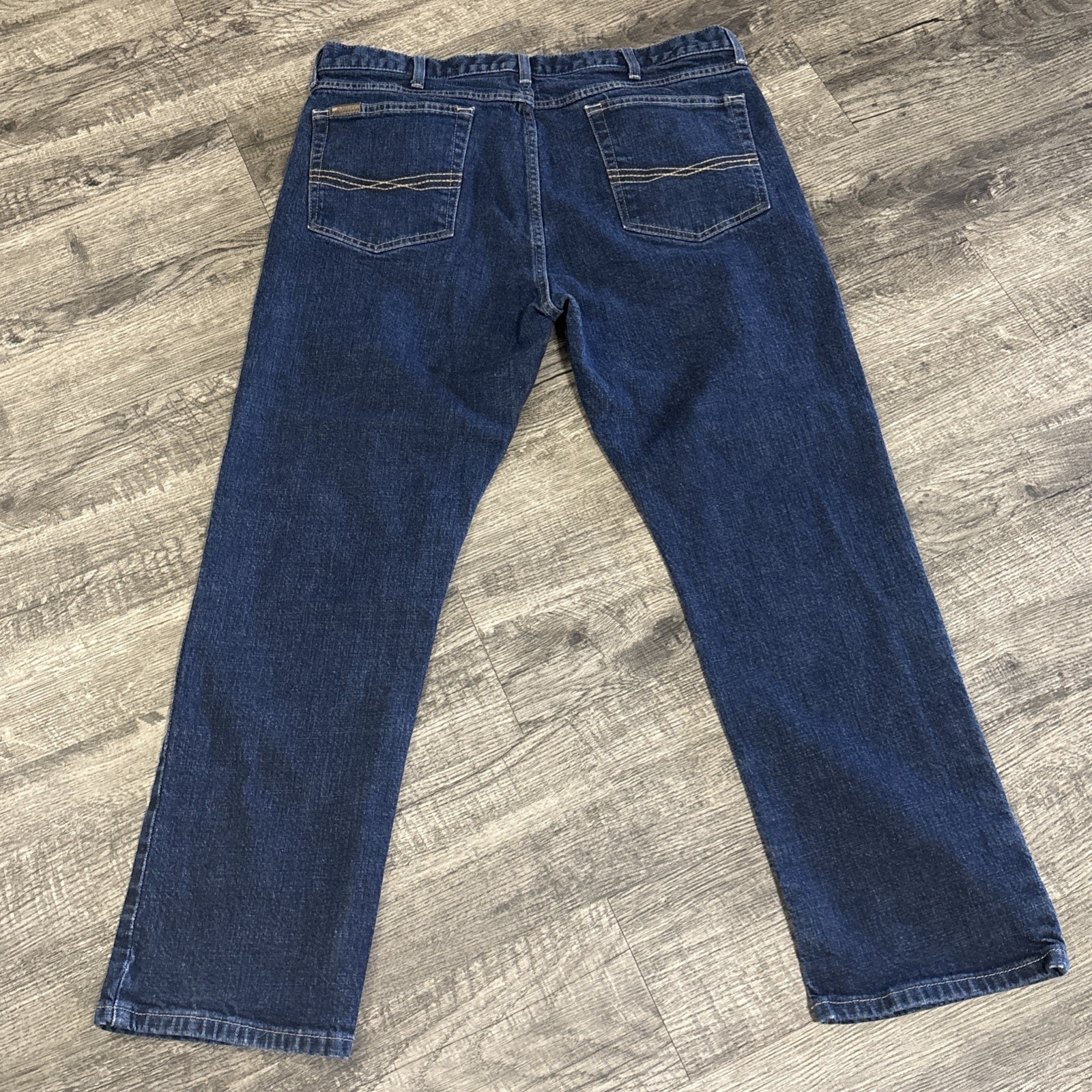 Ariat Legacy M1 Vintage Straight Leg Jeans Mens 38x30 Dark Wash Fits 37 X 28 - View 14