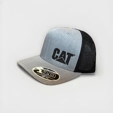 CAT Caterpillar Service Training Gray w/Black Mesh Snapback Hat Cap