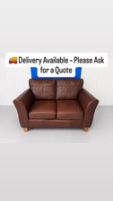 M&S Brown Leather Sofa – Good Condition – Delivery Available