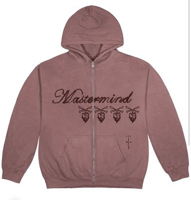 Cactus Jack Mastermind Full Zip Fleece Hoodie Pink Skull Men's Size L