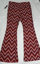 No Boundaries Juniors XL 15-17 Geometric Fitted Thigh Flare Leg Pants