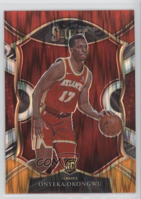 2020-21 Panini Select Concourse Red White Orange Flash Prizm Onyeka Okongwu 03mh