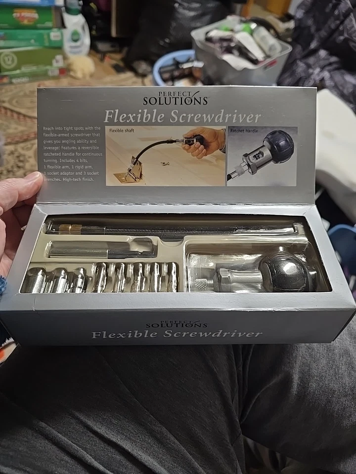 Vtg Complete Star Case Flexible Screwdriver Set Ratcheting Bit Driver 1998 NIPS - Image 2 of 4