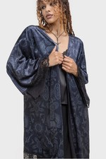 KILLSTAR Half Vamp Kimono In Black/Grey