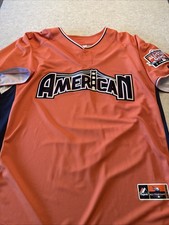 Majestic 2007 MLB All Star Game Jersey American League Orange XL Patch On Sleeve