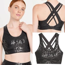 Old Navy Women  s Medium Support PowerSoft Cross-Strap Sports Bra Size XS Small