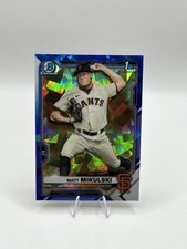 2021 Bowman Chrome Draft Sapphire Edition Matt Mikulski #BDC-179 Giants