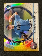 Matthew Liberatore 2020 Bowman Chrome Top 100 Scouts Gold Refractor /50 