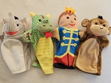 Melissa  Doug Hand Puppets King Dragon Elephant Monkey