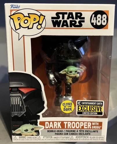 Funko Pop! Vinyl: Star Wars - Dark Trooper with Grogu - Entertainment Earth...
