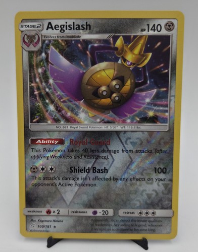 Aegislash 109/181 Holo Rare Team Up Pokemon Reverse Holo NM