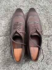 Men's Brown Leather Wingtip Brogue Oxford Dress Shoes Lace Up