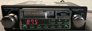 Clean Vintage Clarion 971 Car Stereo AM/FM Cassette Player 2 Knob/Shaft Deck