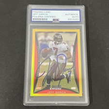2008-09 Topps Bowman Chrome  #BC128 Jeff Garcia 11/50 signed card PSA
