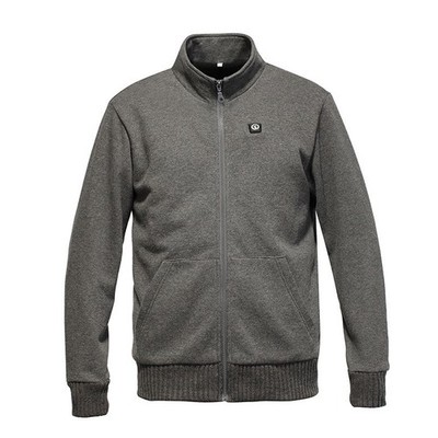 SAVIOR HEAT Herren Beheizbares Sweatshirt Atmungsaktiv Weich Winter Warm Grau SHJ02