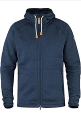 Fjällräven Herren Övik Fleece Hoodie mit Kaputze - Pullover - Navy - Neu - L