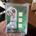 Topps Tier One Mike Trout Los Angeles Angels Triple Relics Green Card /25 2025