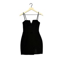 Love Culture Black Sweetheart Strappy Bodycon Mini Dress Solid Size S