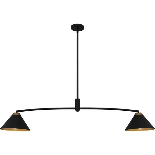 Matte Black  Linear Chandelier from the Alscott Collection - Picture 1 of 5