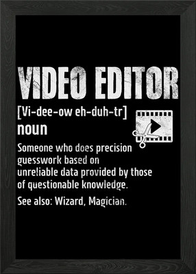 Video Editor lustiges gerahmtes Wandbild Poster Leinwanddruck Bild