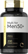 Multivitamin for Men over 50 plus  200 Count  with B Vitamins, Vitamin D, Magn