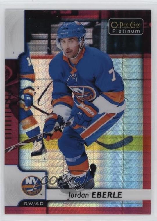 2017-18 O-Pee-Chee Platinum Red Prism 116/199 Jordan Eberle #104 g2u