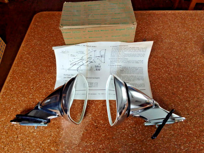 Talbot Berlin  Oval chrom spiegel wing mirror VW Mercedes Porsche Jaguar