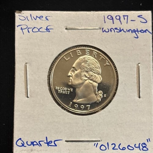 1997 S Washington Quarter “0126048” 25 Cents Silver Proof United States 25C