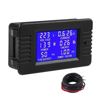 AC Digital Meter 80-260V 100A LCD Display Multimeter Ammeter Voltmeter Solid