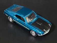 Johnny Lightning 1969 Ford Mustang Mach 1 Gulfstream Aqua Real Rubber Tires Johnny Lightning 1969 Ford Mustang Mach 1 Gulfstream Aqua Real Rubber Tires