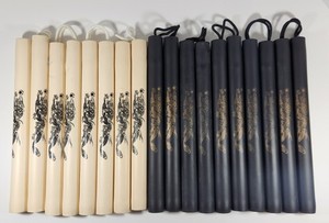 LOT OF 9 FOAM NUNCHUCKS WHITE AND BLACK DRAGONS 12” TAIWAN R.O.C.