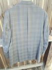 46 Jos A Bank Blazer 46L Wool Tailored Fit Jacket Men's, 35"L Blue Gray Plaid — photo 3