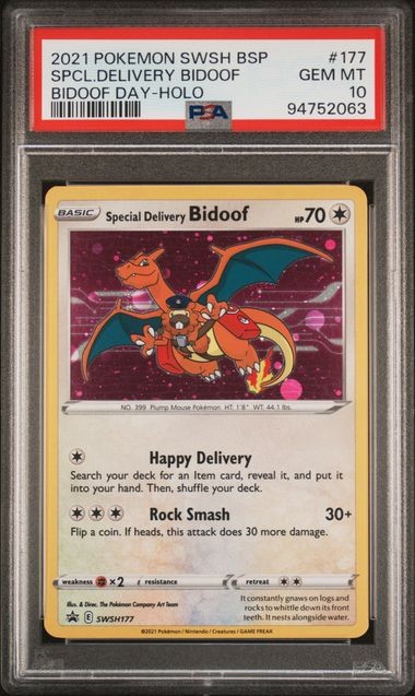 Pokemon Special Delivery Bidoof SwSh Promo #177 PSA 10 Gem Mint