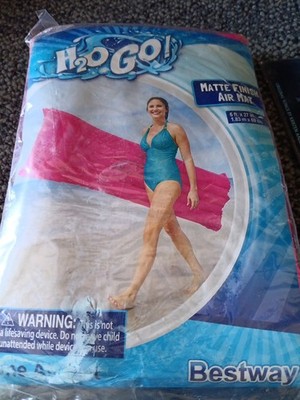 H2O GO Bestway Air Mat Raft Pool Beach Water Float Toy 6 Foot Blow Up NIP M214