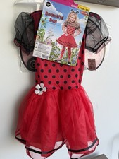 Ladybug Halloween Costume 4 Pc Set Girl L 10-12 New 