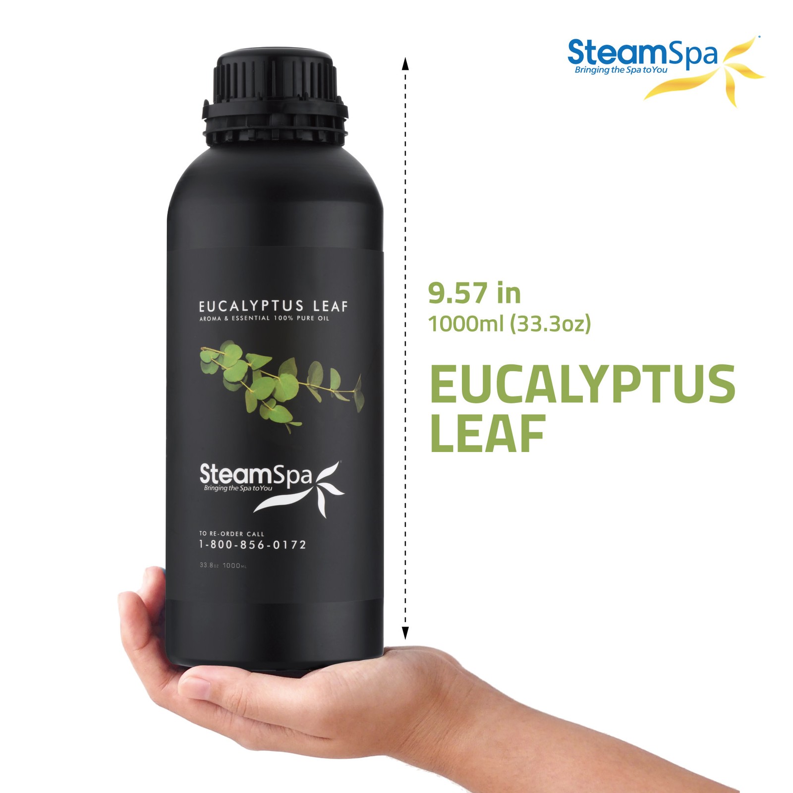 SteamSpa G-OILEUC1K Eucalyptus Aromatherapy Oil for Steam Shower