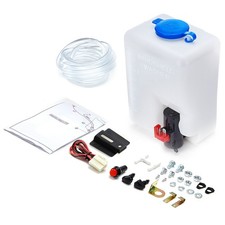 Kemimoto Universal Car Windshield Washer Pump Washer Fluid Reservoir Bottle Kit Kemimoto Universal Car Windshield Washer Pump Washer Fluid Reservoir Bottle Kit
