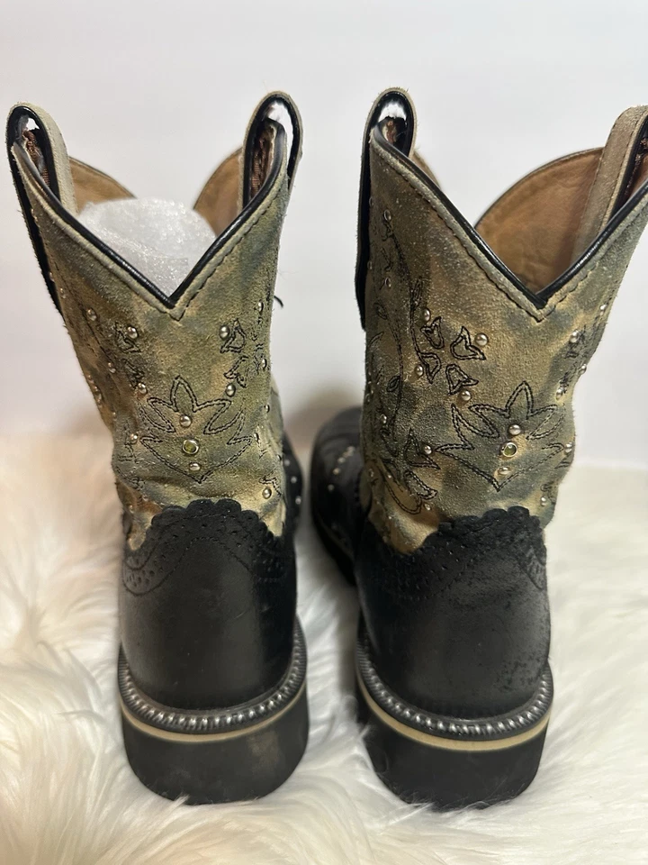 ARIAT FAT BABY ковбойские сапоги 9,5 B женщин камуфляж печать кожаный Roper загрузки - Изображение 4 из 4