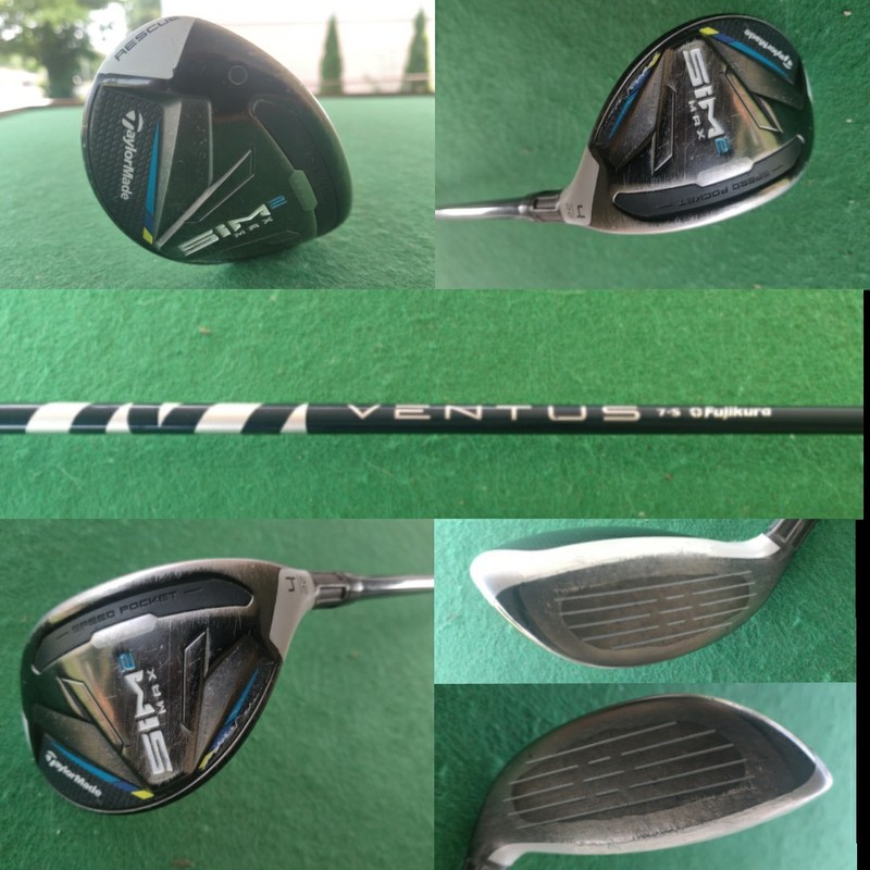 Taylormade SIM MAX 2 RESCUE 4 22 Ventus 7 S Fujikura 40 1/2 Lamkin Crossline 360