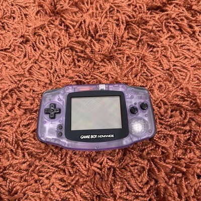 Nintendo GameBoy Advance GBA Semi Clear Purple Handheld Console Tested & Working