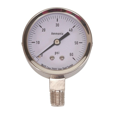 #ad GRAINGER APPROVED 4CFW3 Pressure GaugeAg Ammonia2 1 2 In60Psi 4CFW3 $35.25
