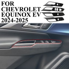 Cubierta de panel de interruptor de elevación de ventana estilo fibra de carbono para Chevrolet Equinox EV