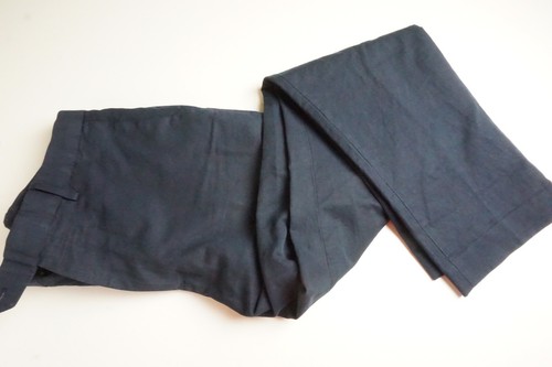 J. Crew Solid Navy Blue Cotton Linen Blend 2 Pc Suit Jacket Pants Sz 38 - Picture 11 of 12