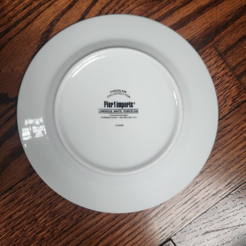 NEW *4* Pier 1 Imports Luminous White Porcelain Plates Bread Dessert Side 6¾" - Picture 6 of 8