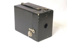 F90322 Unusual Black Kodak Rainbow Hawk-Eye No. 2 Box Camera Uses 120 Film