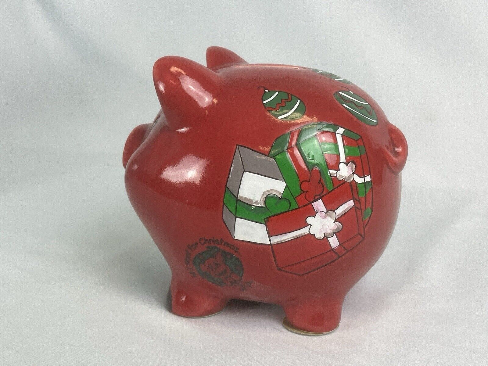 365 Days Till Christmas Piggy Bank Ceramic 6" Long 4" Wide, 4.5" Tall New in Box