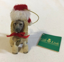 Poodle Dog Christmas Ornament Gift Link Resin New With Tag